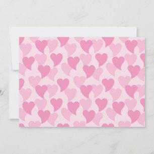 Carte Motif sans couture de cœurs charmants roses