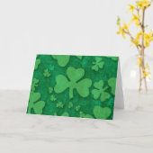 Carte Motif shamrock (Fleur jaune)