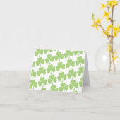 Carte Motif Shamrock vert clair (Fleur jaune)