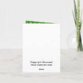 Carte Motif shamrock vert et orange (Dos)