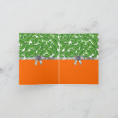 Carte Motif shamrock vert et orange (Intérieur)