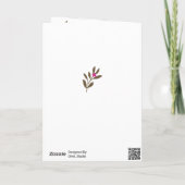 Carte Motif simple feuille tropicale dessin Anniversaire (Dos)