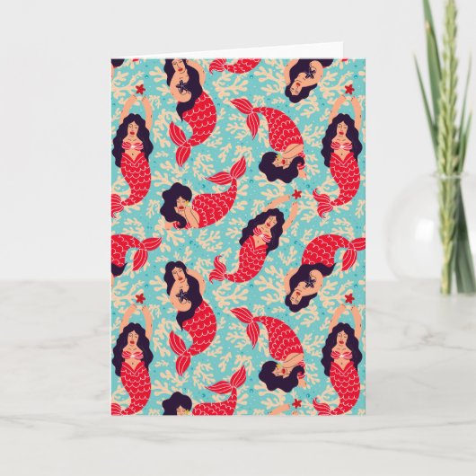 Carte Motif Sirène | Vierge (Devant)