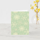Carte Motif Snowflake (Fleur jaune)