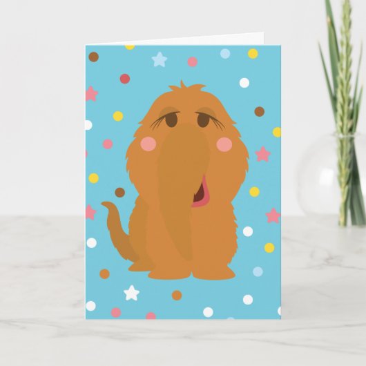 Carte Motif Snuffleupagus Blue Stars & Dots (Devant)