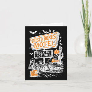 Carte Motif squelette drôle rétro et os poussiéreux mote