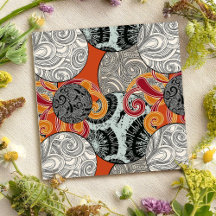 Motif tourbillonnant rétro abstrait aux vibrations