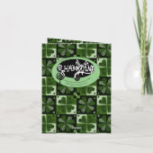 Carte Motif Trèfle à Damier (Dos)