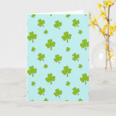 Carte motif trèfle vert Lucky (Fleur jaune)