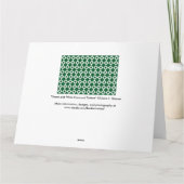 Carte Motif vert et blanc de diamant (Dos)