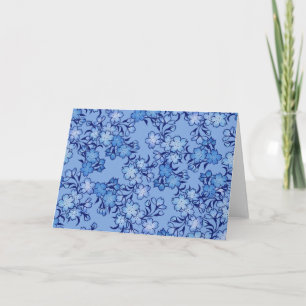 Carte Motif vintage à ressort bleu bébé
