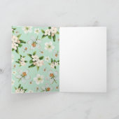 Carte Motif vintage de fleurs de printemps (Intérieur)