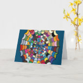 Carte Motif Web Araignée multicouleur (Fleur jaune)