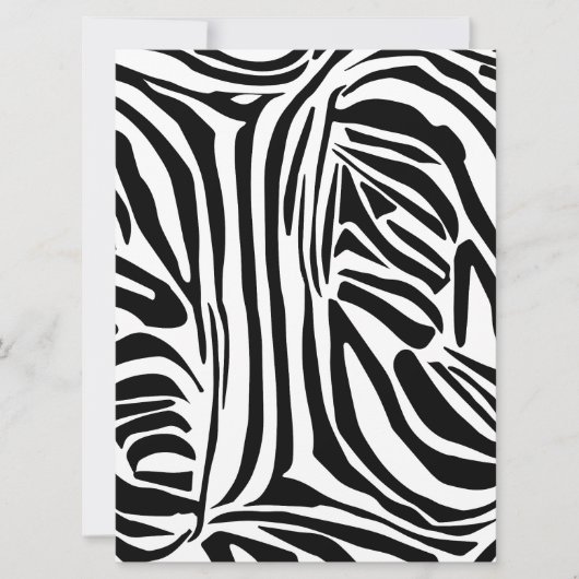 Carte Motif zèbre (Devant)