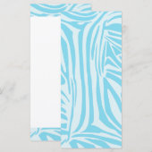 Carte Motif Zèbre Bleu (Devant / Derrière)