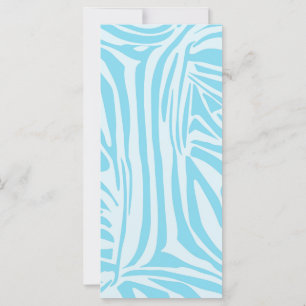 Carte Motif Zèbre Bleu
