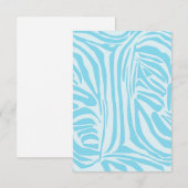 Carte Motif Zèbre Bleu (Devant / Derrière)