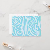 Carte Motif Zèbre Bleu (Devant/Arrière en situation)