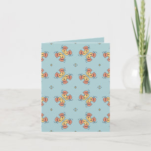 Carte motifs de feuilles florales regroupant le design d