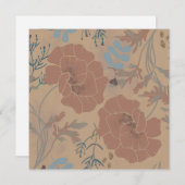 Carte Motifs des fleurs, couleur de la mousse (Devant / Derrière)