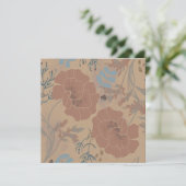 Carte Motifs des fleurs, couleur de la mousse (Debout devant)