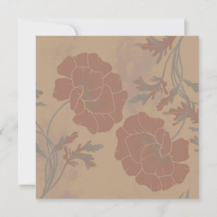 Carte Motifs des fleurs, couleur de la mousse