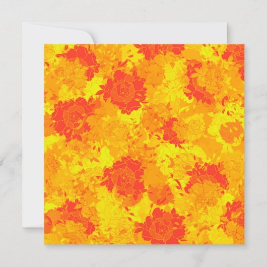 Carte Motifs floraux rouges japonais (Devant)