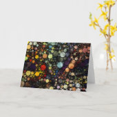 Carte Motifs géométriques | Cercles multicolores (Fleur jaune)