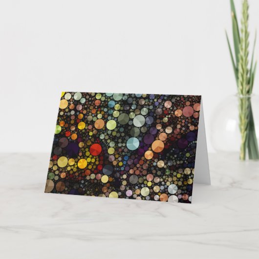 Carte Motifs géométriques | Cercles multicolores (Devant)