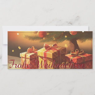 Carte Motiv, mit Geschenken unterm Weihnachtsbaum 37016