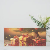 Carte Motiv, mit Geschenken unterm Weihnachtsbaum 37016 (Debout devant)