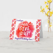Carte Motivation d'anniversaire la plus heureuse (Fleur jaune)