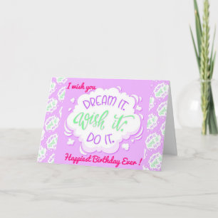 Carte Motivation d'anniversaire la plus heureuse