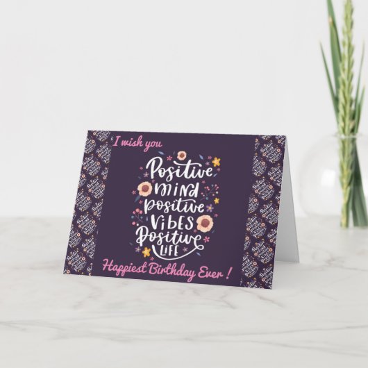Carte Motivation d'anniversaire la plus heureuse (Devant)
