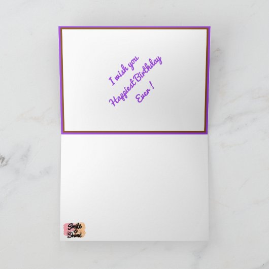 Carte Motivation d'anniversaire la plus heureuse (Intérieur)