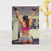 Carte Motivation de conditionnement physique et de muscu (Fleur jaune)