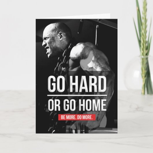 Carte Motivation de la musculation - Dégagez ou Rentrez  (Devant)