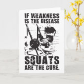 Carte Motivation De L'Entraînement - Le Squat Est Le Tra (Fleur jaune)