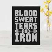 Carte Motivation de l'entraînement - sang, sueur, larmes (Fleur jaune)