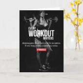 Carte Motivation des femmes - Chaque entraînement compte (Fleur jaune)