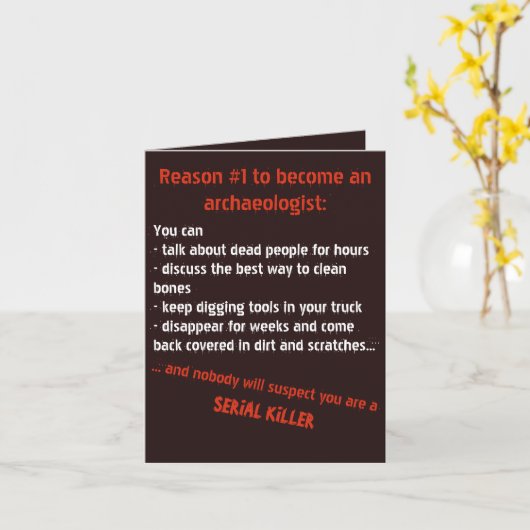 Carte Motivation du diable archéologue (Fleur jaune)