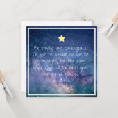 Carte Motivation Encourageant Écriture Bible Citation (Devant/Arrière en situation)