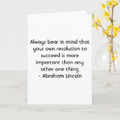 Carte Motivation espagnole - Abraham Lincoln (Fleur jaune)