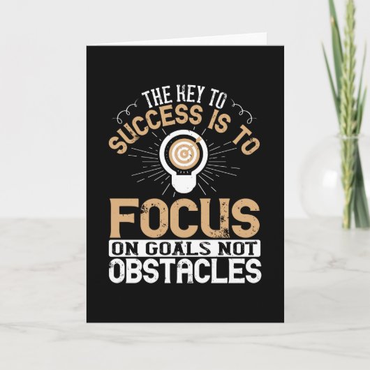 Carte Motivation -Focus On Goals Not Obstacles (Devant)