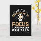 Carte Motivation -Focus On Goals Not Obstacles (Fleur jaune)