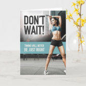 Carte Motivation gym (Fleur jaune)