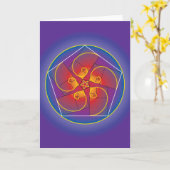 CARTE MOTIVATION - MANDALA (Fleur jaune)