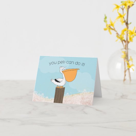 Carte Motivation pélicane (Fleur jaune)