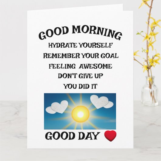 Carte Motivation positive (Fleur jaune)