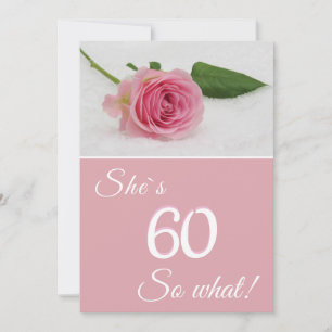 Carte motivation pour ses 60 ans pour elle Rose ro
